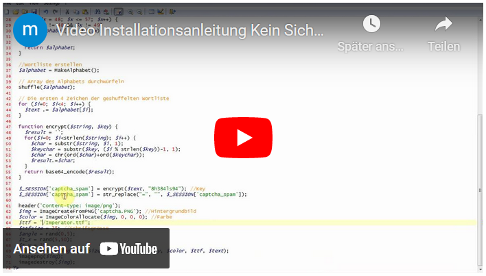Kontaktformular Homepage | Installation des PHP Formular Script